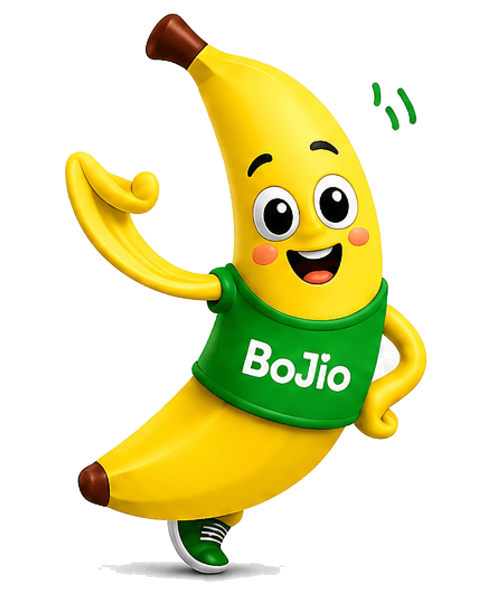 Jio, the official BoJio.ai mascot waving